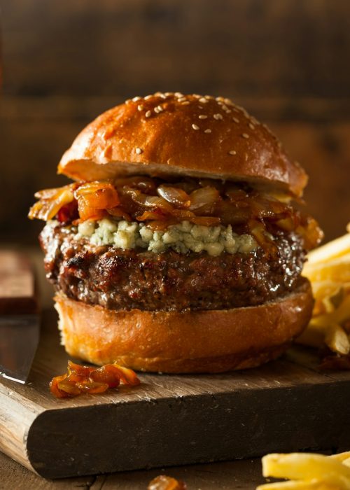 Juicy Blue Cheese Hamburger